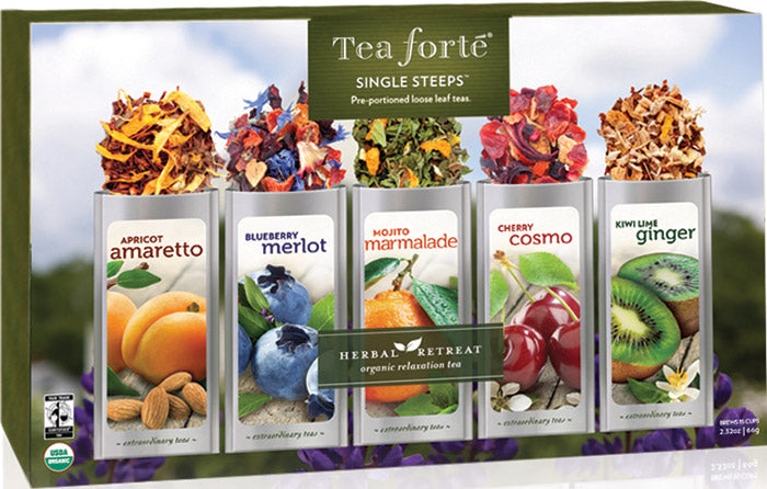 Tea Forte 15 Pouch Herbal Retreat Tea Sampler