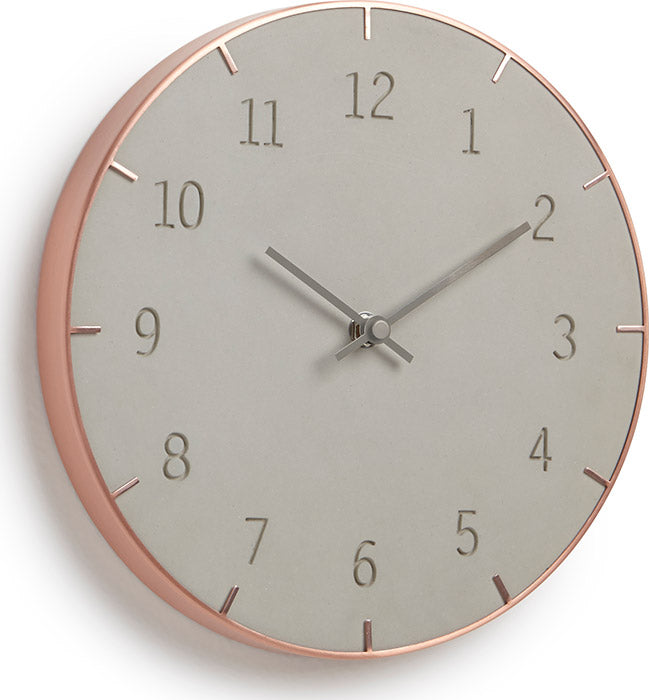 Umbra Piatto Clock with Copper Trim