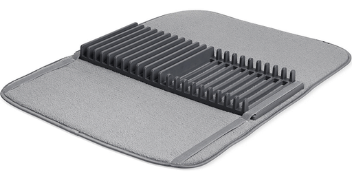 Umbra Udry Dish Rack with Microfibre Dry Mat (Charcoal)