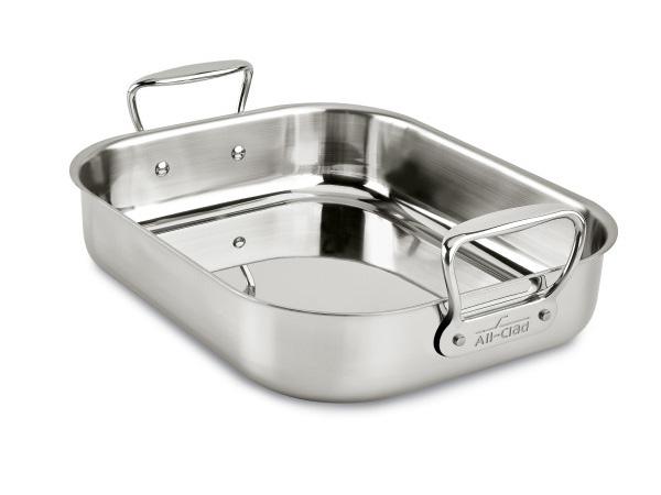 Le Creuset Nonstick Stainless Steel Roasting Pan with Rack, 14 x 10