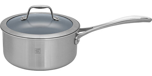 Zwilling Spirit 3-ply 2 qt Ceramic Nonstick Saucepan with Lid, Stainless Steel